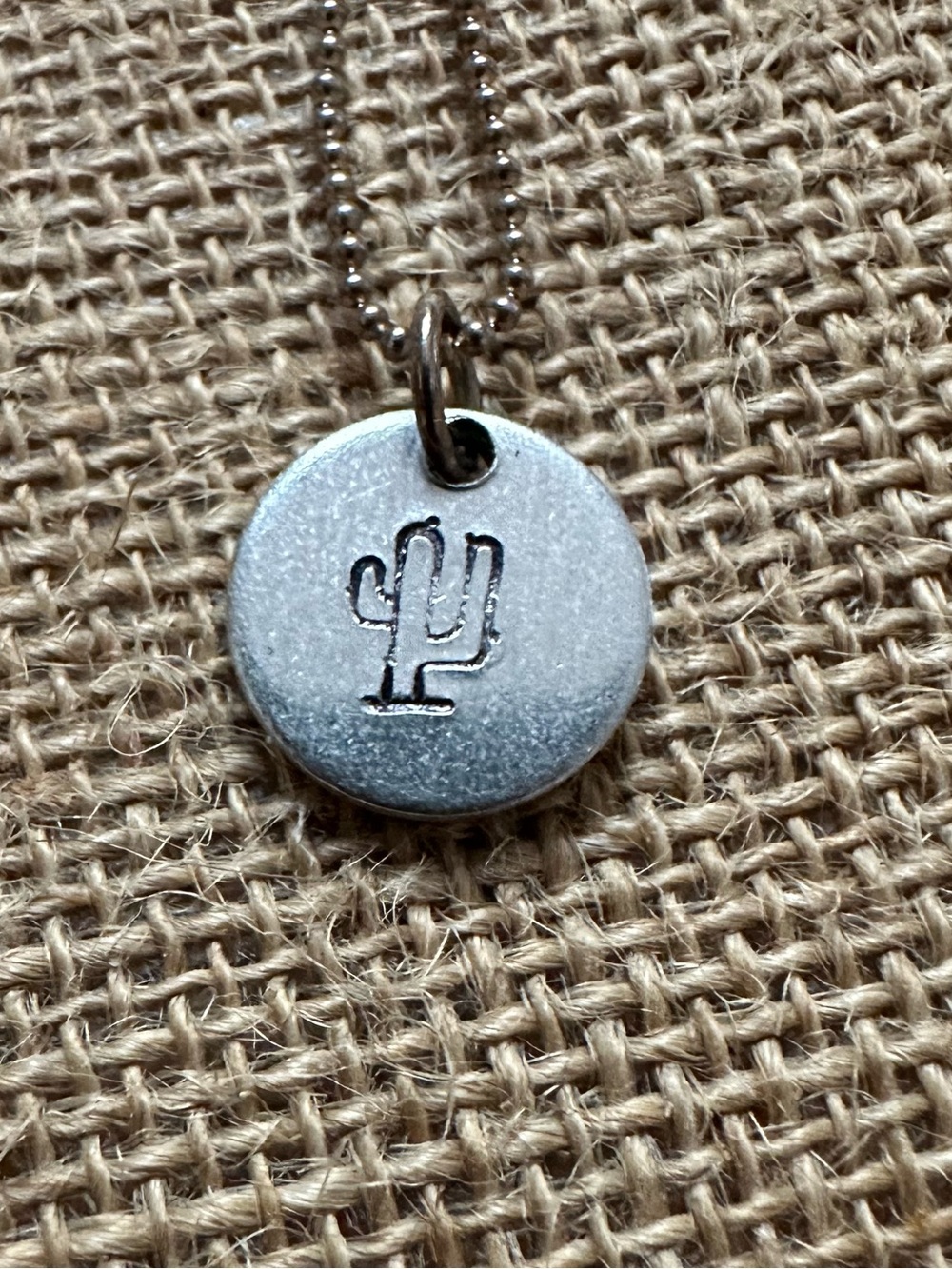 ✨5/$25 Minimalist Cactus Necklace Silver